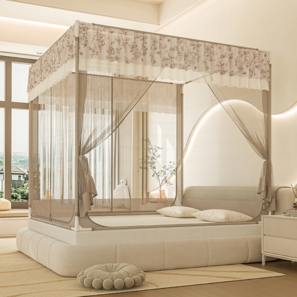 91家纺网 家纺一手货源 找家纺 （总）青竹苑2025新款花边款床笠底防摔坐床蚊帐-伊甸园