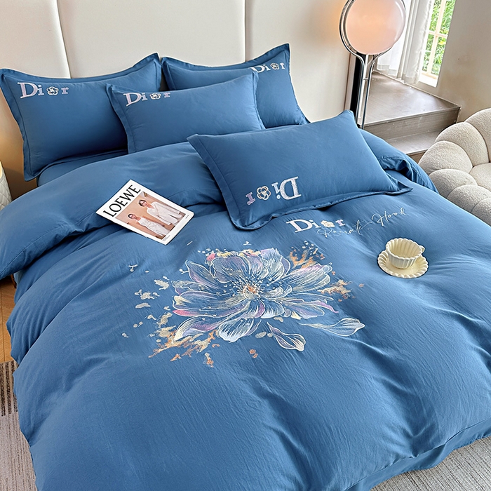 91家纺网 家纺一手货源 找家纺 （总）大麦乐田 2025新款磨毛刺绣四件套