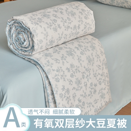 91家纺网 家纺一手货源 找家纺 （总）暖阳 2025年新款大豆双层纱夏被四件套