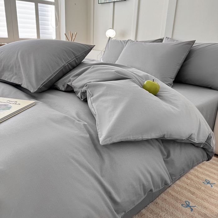 91家纺网 家纺一手货源 找家纺 卢赛尔 2025新款全13372纯色单被套 高级灰