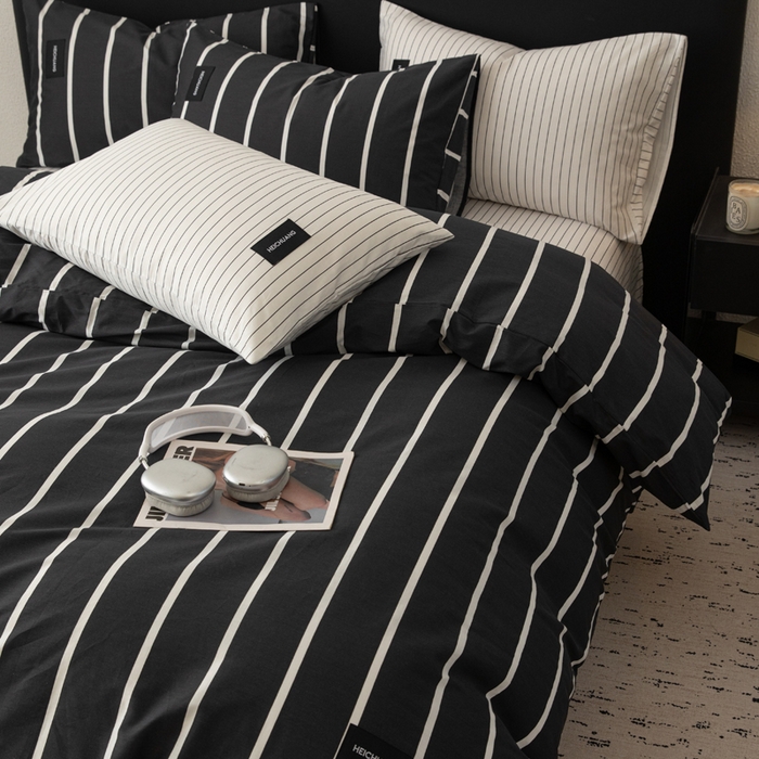 91家纺网 家纺一手货源 找家纺 （总）简宜家居（朝初家纺） 2025新款简约纯棉四件套 贴标