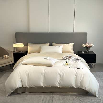 91家纺网 家纺一手货源 找家纺 （总）大麦乐田 2025新品珍珠棉达芙刺绣四件套