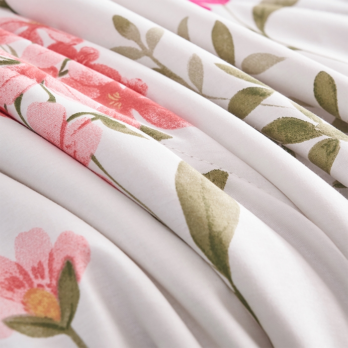 91家纺网 家纺一手货源 找家纺 羽梦家纺2025新款新疆棉花全棉夏凉被 山茶花开粉