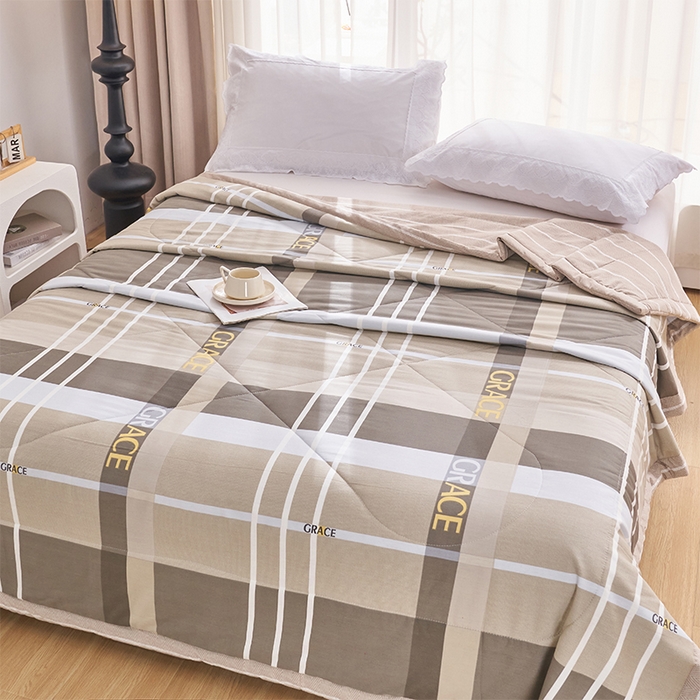 91家纺网 家纺一手货源 找家纺 羽梦家纺2025新款新疆棉花全棉夏凉被 奇彩空间