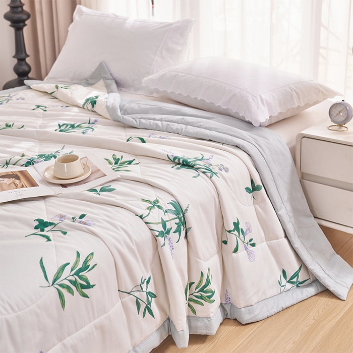 91家纺网 家纺一手货源 找家纺 羽梦家纺2025新款新疆棉花全棉夏凉被 梦境幽蓝