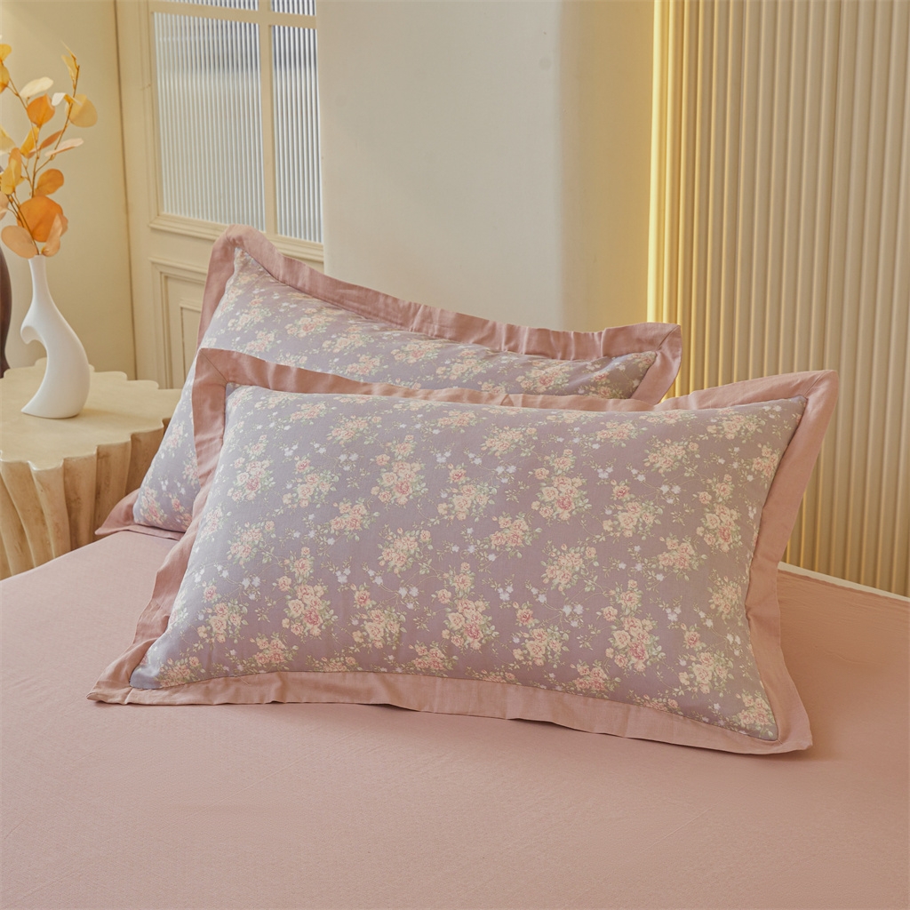 91家纺网 家纺一手货源 找家纺 缦彩 【加微信送买家秀】2025年纯棉母婴级双层纱双拼公主风床裙 玛德琳娜