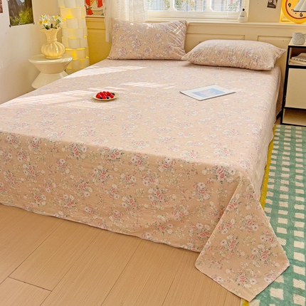 纽缦家纺 2025新款云感提花双层纱床单 爱如星辰