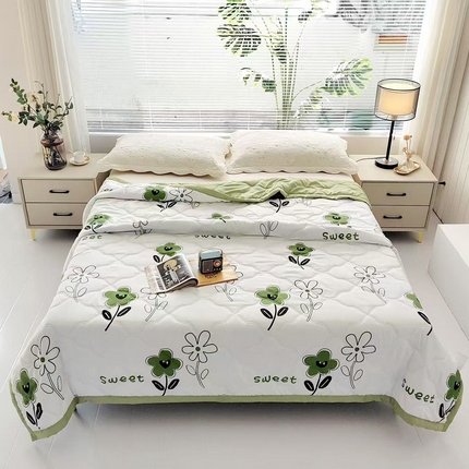 91家纺网 家纺一手货源 找家纺 （总）伊凡 2025新款亲肤磨毛夏凉被印花夏被空调被礼品夏被跑量跨境外贸夏凉被