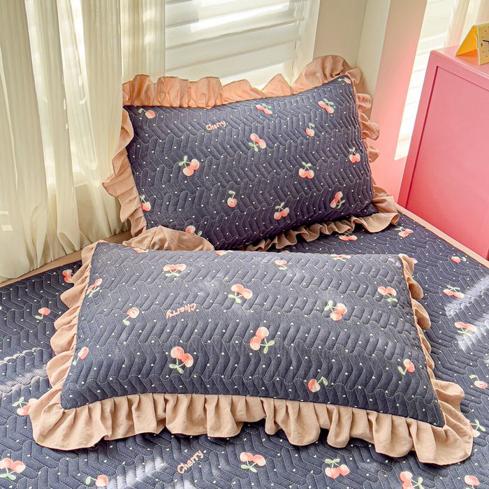 91家纺网 家纺一手货源 找家纺 纽缦家纺2025新款云感提花双层纱夹棉床垫 大吉大厘