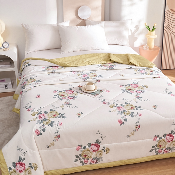 91家纺网 家纺一手货源 找家纺 羽梦家纺2025新款新疆棉花全棉夏凉被 兰亭雅香