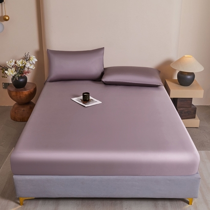 91家纺网 家纺一手货源 找家纺 雅萱家纺  2025新款60s兰精天丝系列-单床笠 60s天丝悠悠紫