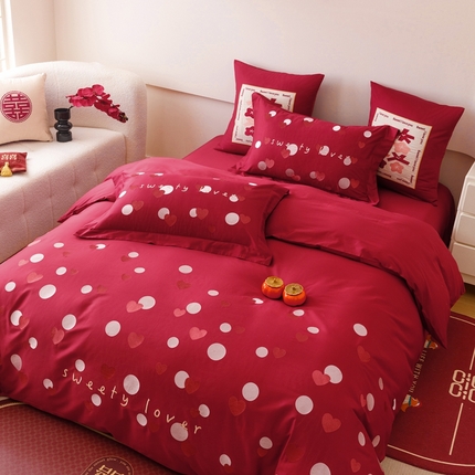 甜咪咪2025新款百分百全棉50支长绒棉四件套 伊甸园