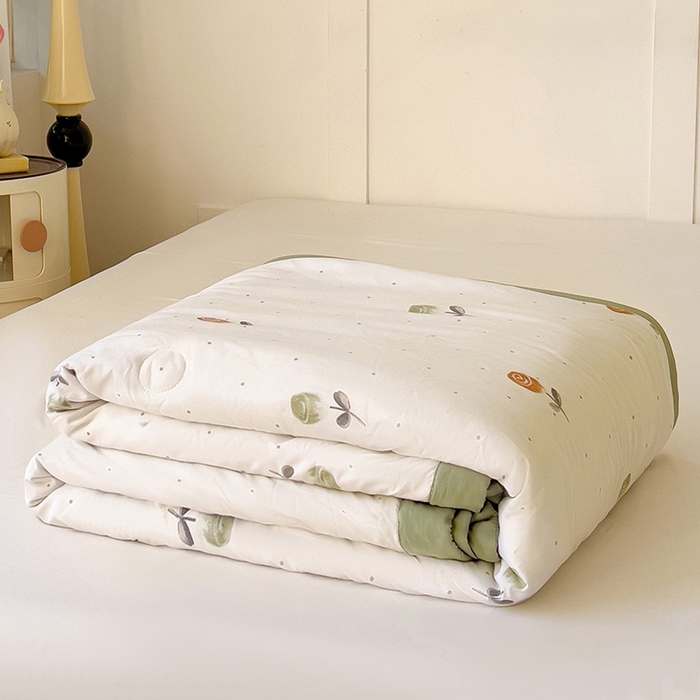 91家纺网 家纺一手货源 找家纺 佳轩家纺 2025新款针织双层纱夏被四件套夏凉被 彩色玫瑰