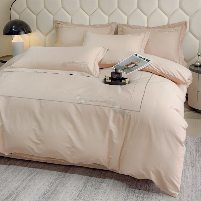 91家纺网 家纺一手货源 找家纺 U品汇  2025新款纯棉全棉长绒棉刺绣绣花高端礼盒四件套-叶夕 花晨叶夕-玲珑玉