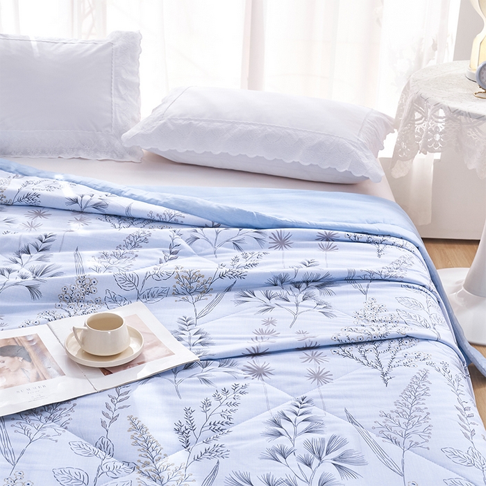 91家纺网 家纺一手货源 找家纺 羽梦家纺2025新款新疆棉花全棉夏凉被 沐雅清风