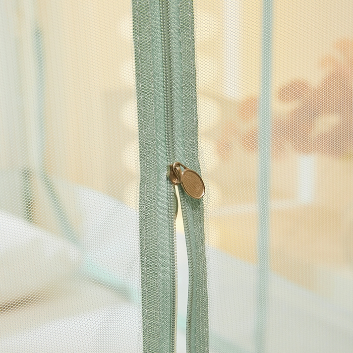 91家纺网 家纺一手货源 找家纺 青竹苑2025新款花边款床笠底防摔坐床蚊帐-格格巫 格格巫-瓦松绿