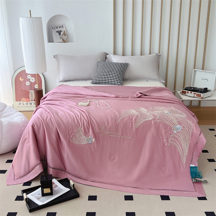 91家纺网 家纺一手货源 找家纺 （总）优姿家纺 2025新款60S天丝绣花镂空夏被1