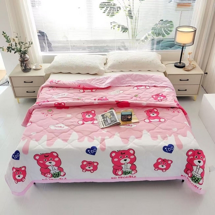 91家纺网 家纺一手货源 找家纺 （总）伊凡 2025新款亲肤磨毛夏凉被印花夏被空调被礼品夏被跑量跨境外贸夏凉被