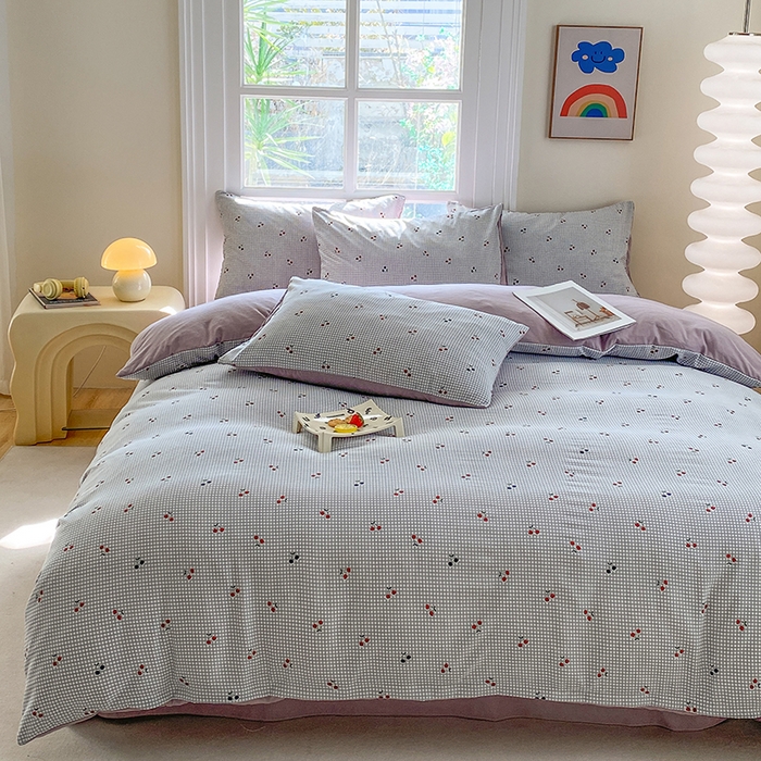 91家纺网 家纺一手货源 找家纺 富缦庭2025新款A类针织双层纱四件套格格情缘