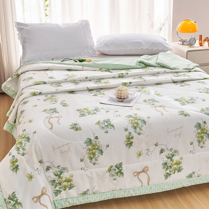 91家纺网 家纺一手货源 找家纺 羽梦家纺2025新款新疆棉花全棉夏凉被 水晶葡萄