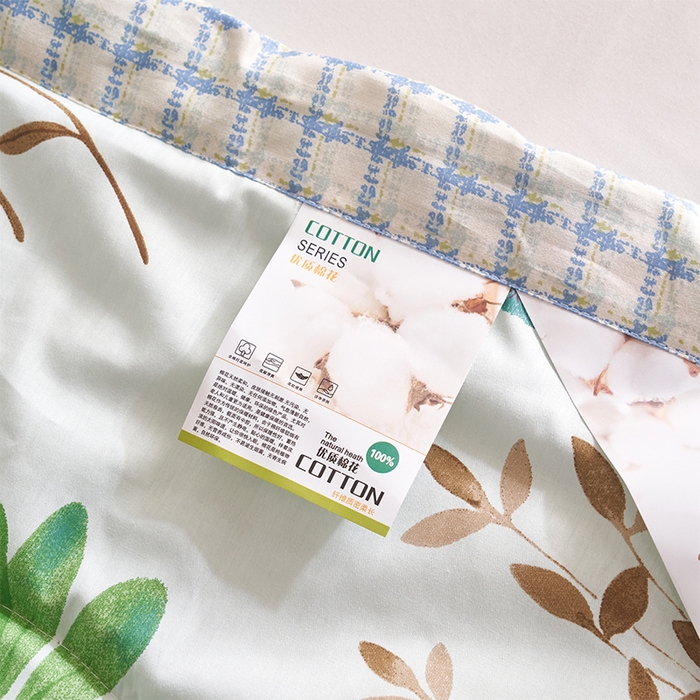 91家纺网 家纺一手货源 找家纺 羽梦家纺2025新款新疆棉花全棉夏凉被 山茶花开绿