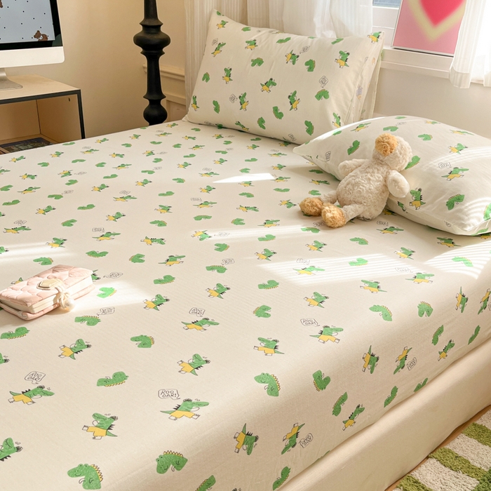 91家纺网 家纺一手货源 找家纺 博雅 2025新款全棉A类双层纱床笠 酷酷龙