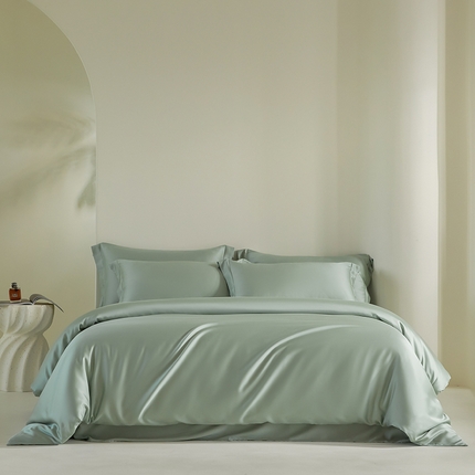 91家纺网 家纺一手货源 找家纺 （总）618家纺 2025新款60SA类100支纯色系列进口兰精天丝四件套