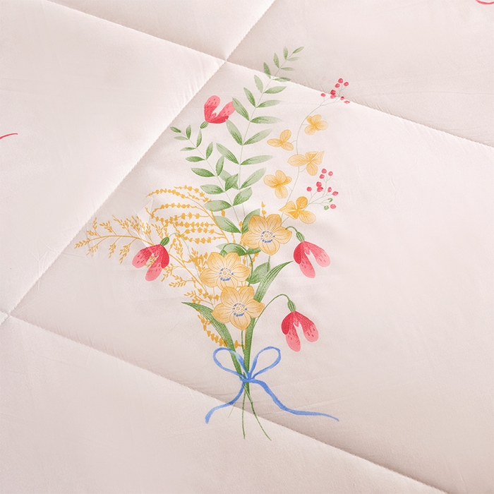 91家纺网 家纺一手货源 找家纺 羽梦家纺2025新款新疆棉花全棉夏凉被 手捧花