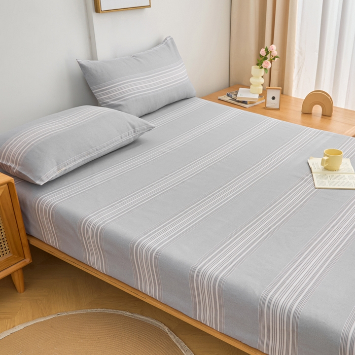 91家纺网 家纺一手货源 找家纺 首爱2025新款原棉老粗布床笠支持特殊规格定制 常年不断货 大批量供应  淡雅