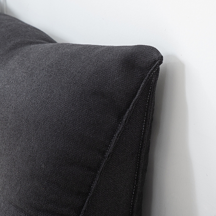 91家纺网 家纺一手货源 找家纺 美达人2025新款韩国绒三角靠背 三角单人  黑灰