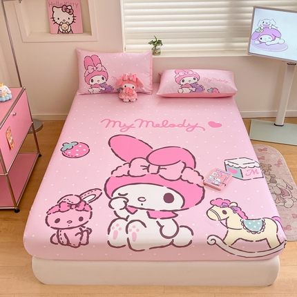 91家纺网 家纺一手货源 找家纺 金爱家 2025新款三丽欧全棉大版单品--床笠 棉单品-木马美乐蒂