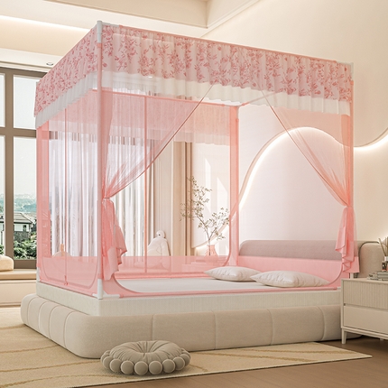 91家纺网 家纺一手货源 找家纺 （总）青竹苑2025新款花边款床笠底防摔坐床蚊帐-伊甸园