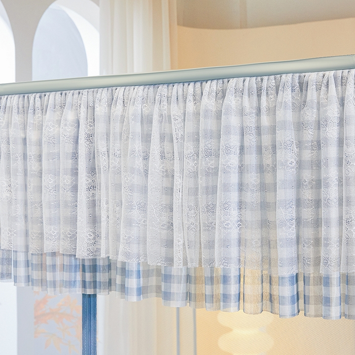 91家纺网 家纺一手货源 找家纺 （总）青竹苑2025新款花边款床笠底防摔坐床蚊帐-格格巫