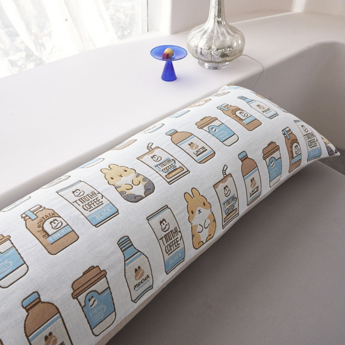 91家纺网 家纺一手货源 找家纺 爱港家纺 2025新款全棉纱布长枕套，双人 单人 情侣款纯棉枕套 百味人生