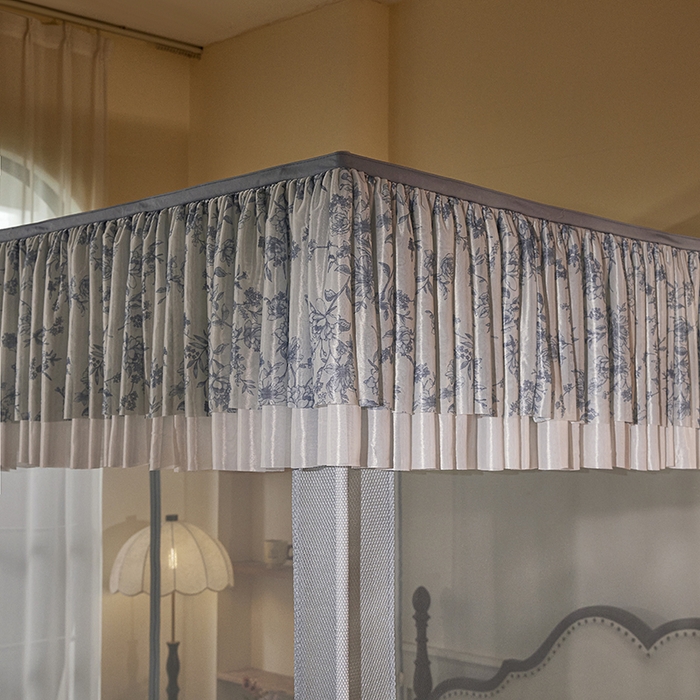 91家纺网 家纺一手货源 找家纺 （总）青竹苑2025新款花边款床笠底防摔坐床蚊帐-伊甸园