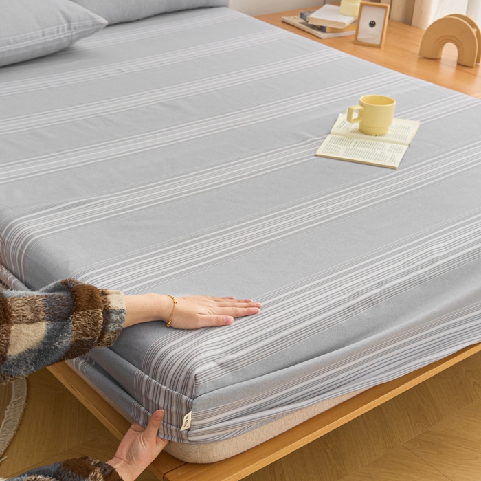 91家纺网 家纺一手货源 找家纺 首爱2025新款原棉老粗布床笠支持特殊规格定制 常年不断货 大批量供应  淡雅