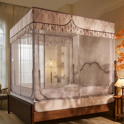 91家纺网 家纺一手货源 找家纺 （总）青竹苑2025新款花边款床笠底防摔坐床蚊帐-雅致