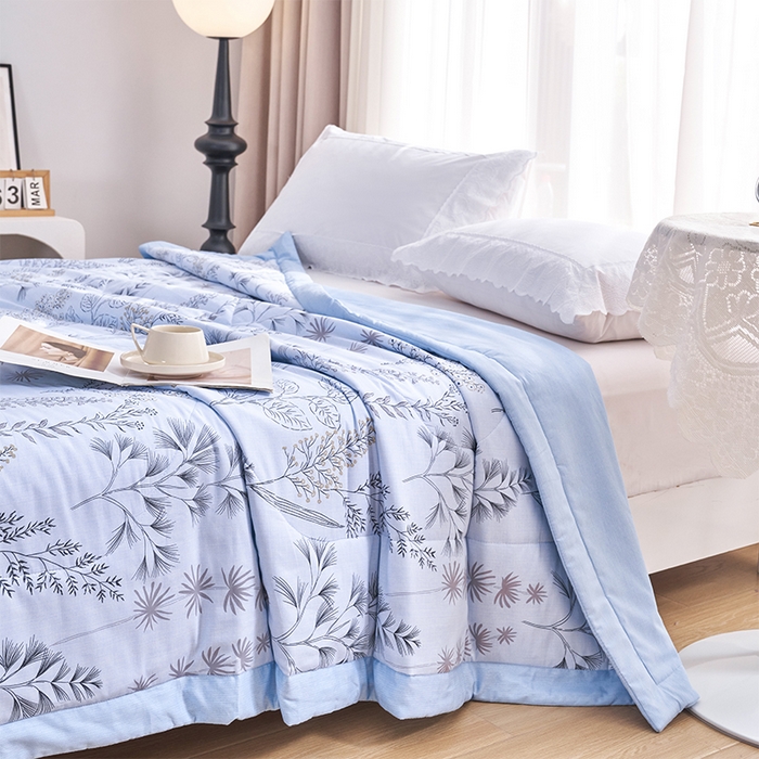 91家纺网 家纺一手货源 找家纺 羽梦家纺2025新款新疆棉花全棉夏凉被 沐雅清风