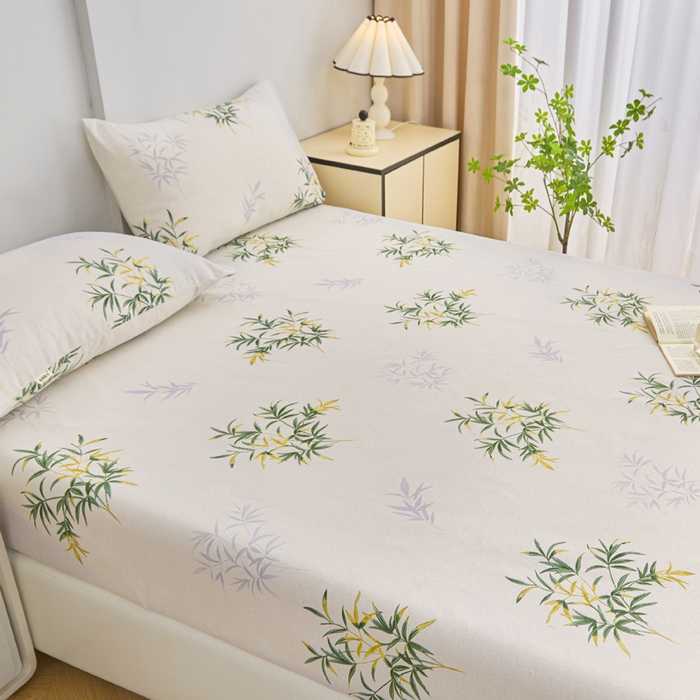 91家纺网 家纺一手货源 找家纺 首爱2025新款原棉老粗布床笠支持特殊规格定制 常年不断货 大批量供应  花漾