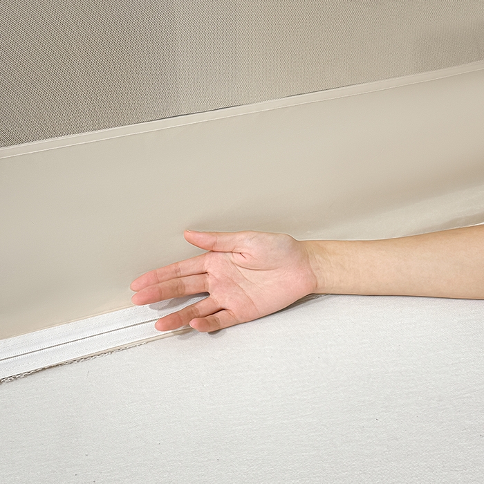 91家纺网 家纺一手货源 找家纺 青竹苑2025新款花边款床笠底防摔坐床蚊帐-铃兰花开 铃兰花开-米色