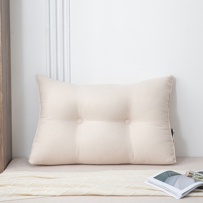 91家纺网 家纺一手货源 找家纺 美达人2025新款韩国绒三角靠背 三角单人 奶油白