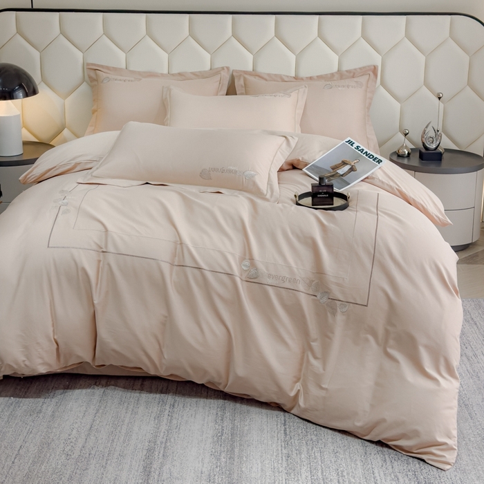 91家纺网 家纺一手货源 找家纺 U品汇  2025新款纯棉全棉长绒棉刺绣绣花高端礼盒四件套-叶夕 花晨叶夕-玲珑玉