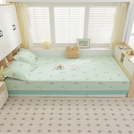 手艺人2025新款亲肤舒适纯棉A类不防滑炕盖榻榻米炕垫AK01-AK06 AK03绿