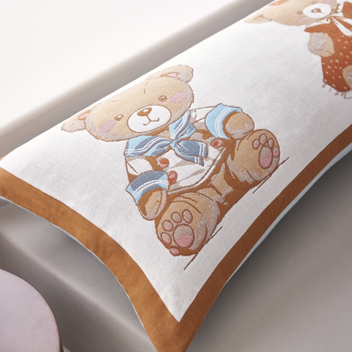 91家纺网 家纺一手货源 找家纺 爱港家纺 2025新款全棉纱布长枕套，双人 单人 情侣款纯棉枕套 相恋相守