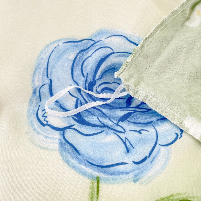 91家纺网 家纺一手货源 找家纺 直播2024新款斜纹磨毛印花四件套植物羊绒套件花町物语