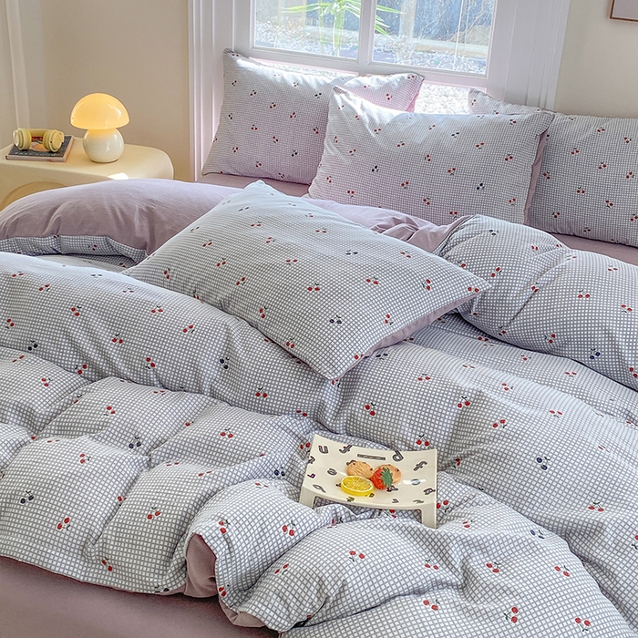 91家纺网 家纺一手货源 找家纺 富缦庭2025新款A类针织双层纱四件套格格情缘