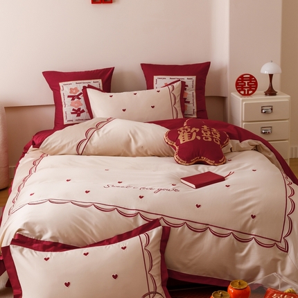 甜咪咪2025新款百分百全棉50支长绒棉四件套 罗马假日