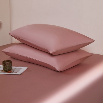 雅萱家纺  2025新款兰精天丝系列-枕套 60s天丝浆果粉