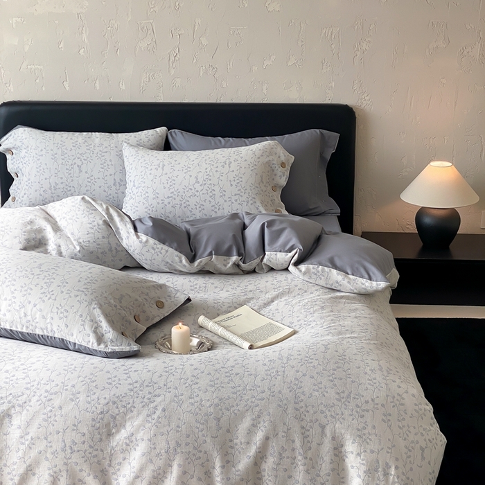 91家纺网 家纺一手货源 找家纺 （总）旷野 2025新款全棉色织提花四件套