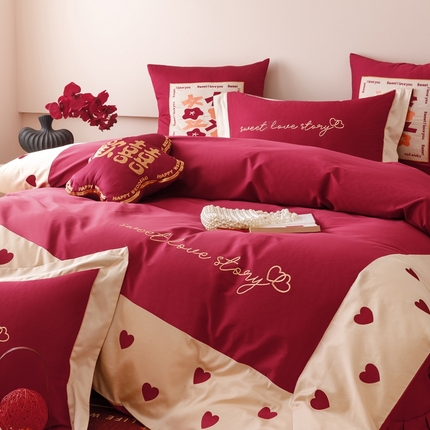 甜咪咪2025新款百分百全棉50支长绒棉四件套 梦巴黎